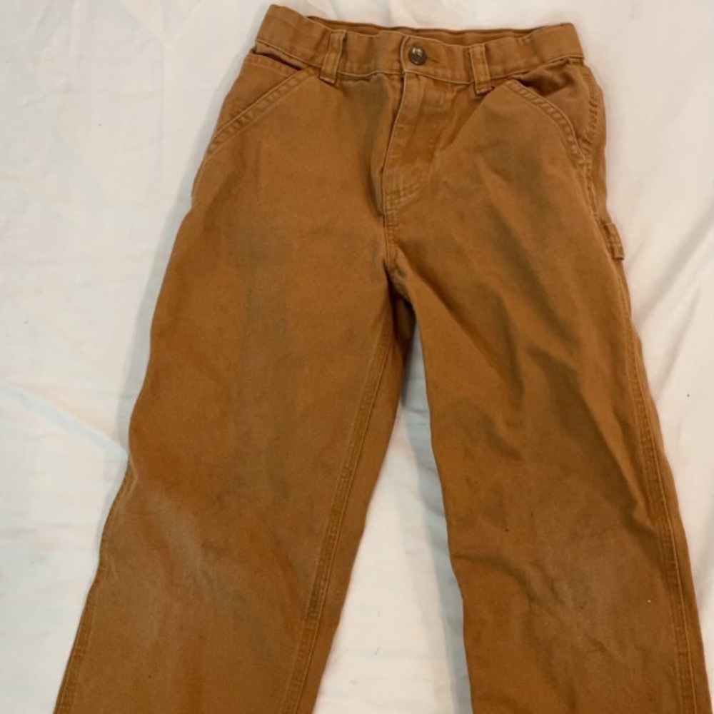 Carhartt Boys Pants SZ 6 Duck Brown Traditional Fit Youth